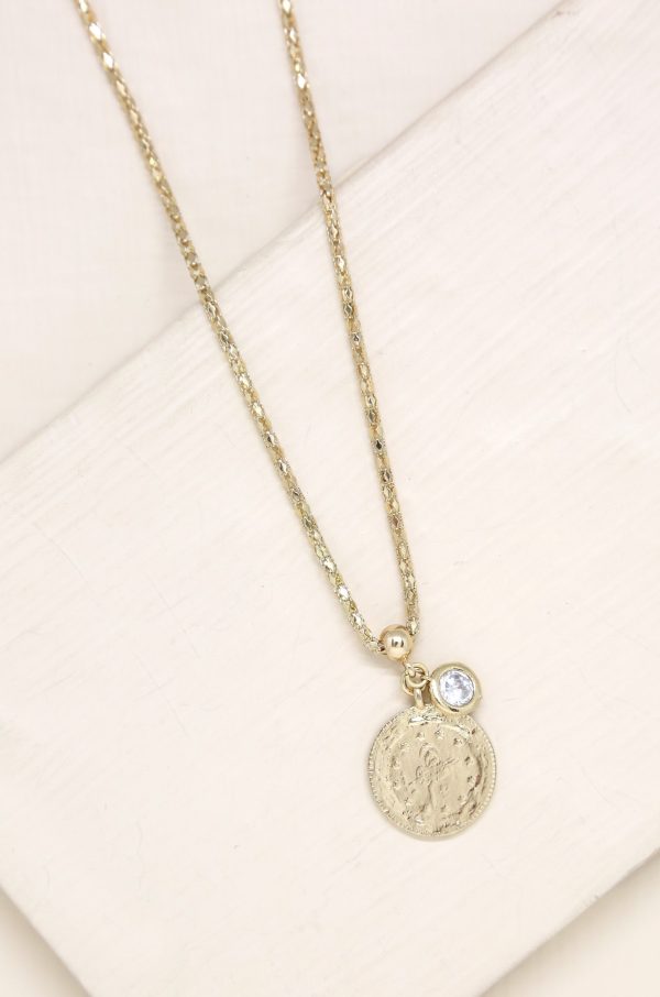 Coin Keepsake 18k Gold Plated Necklace Cheap