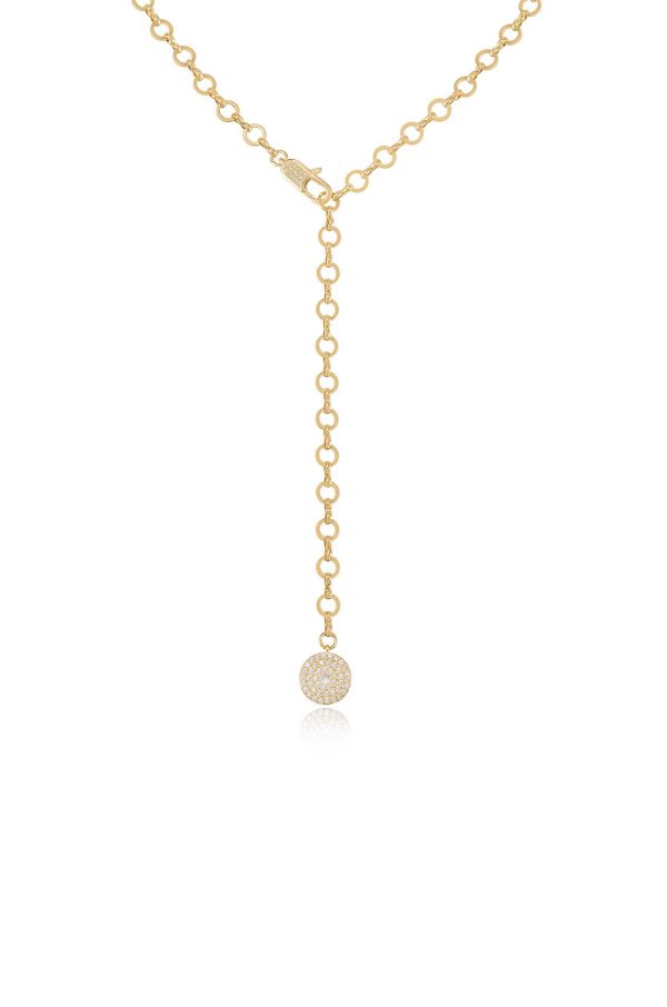 Circle Chain Adjustable Lariat Necklace For Cheap