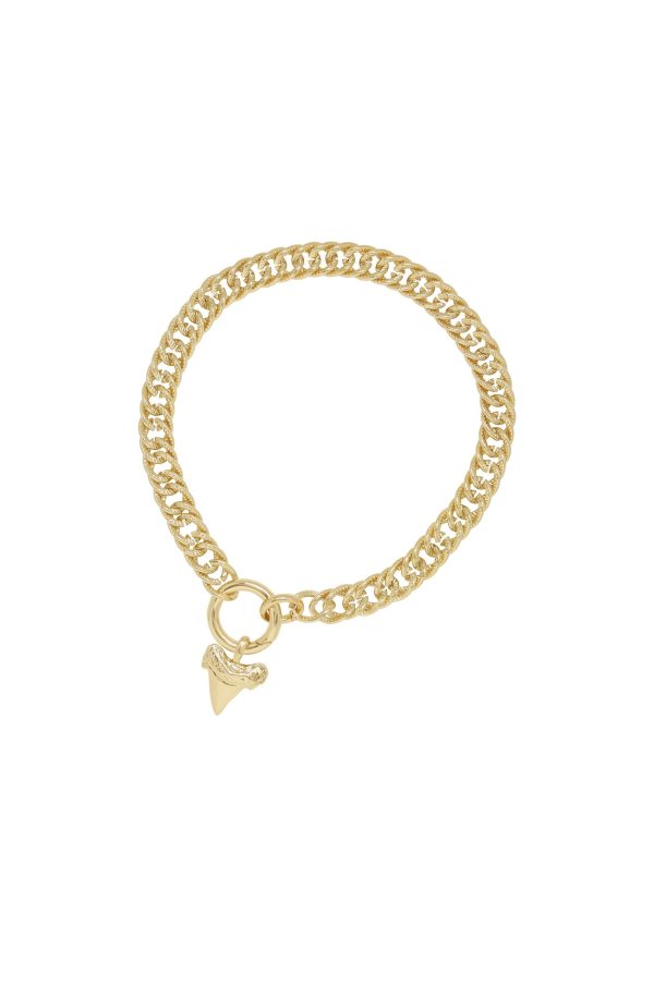 Into the Deep 18k Gold Plated Sharktooth Choker Necklace Online Sale - Image 3