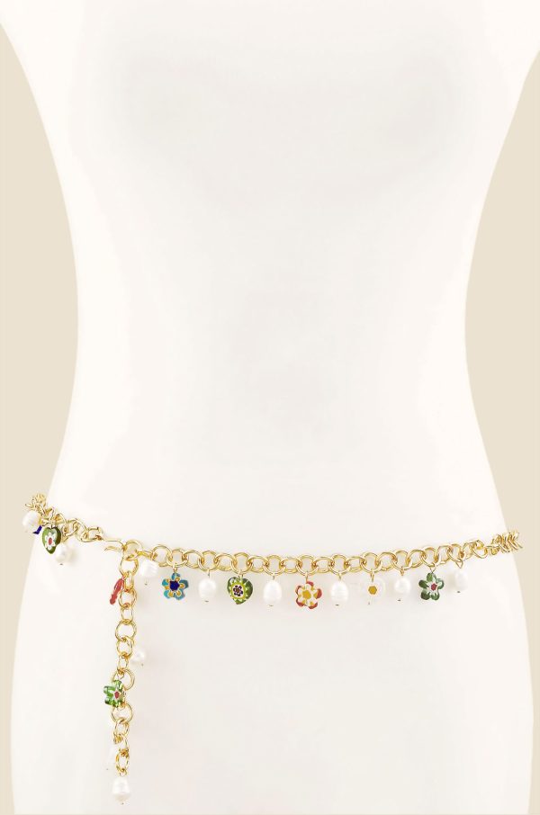 Sunny Days Pearl and Bead Belt Fashion