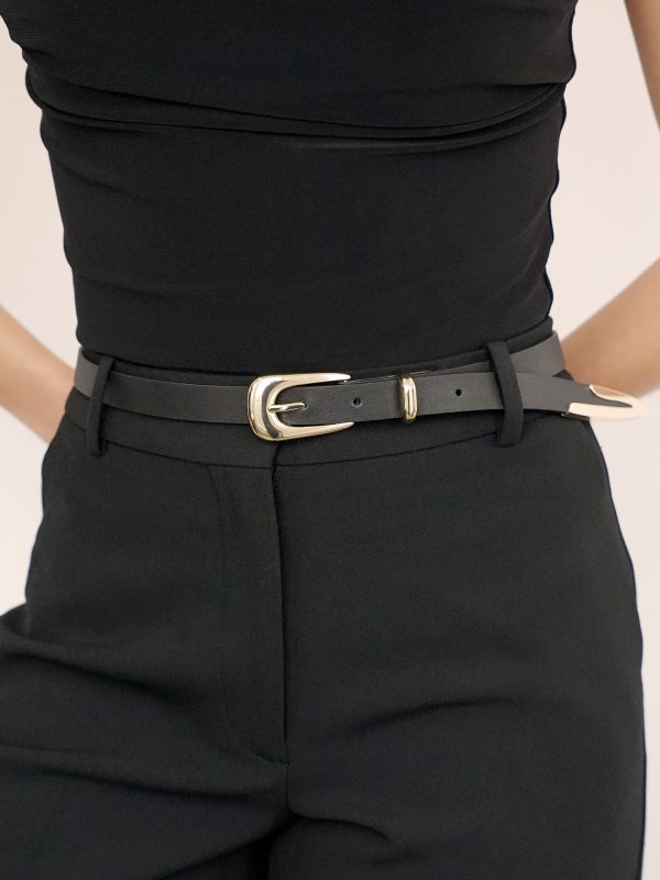 Modern Saddle Belt in Black Supply - Image 2