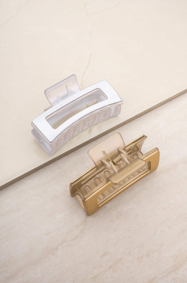 Metallic Rectangle Claw Clip Set Online Hot Sale - Image 4