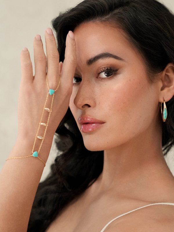 Turquoise Solstice Hand Chain Online now - Image 2
