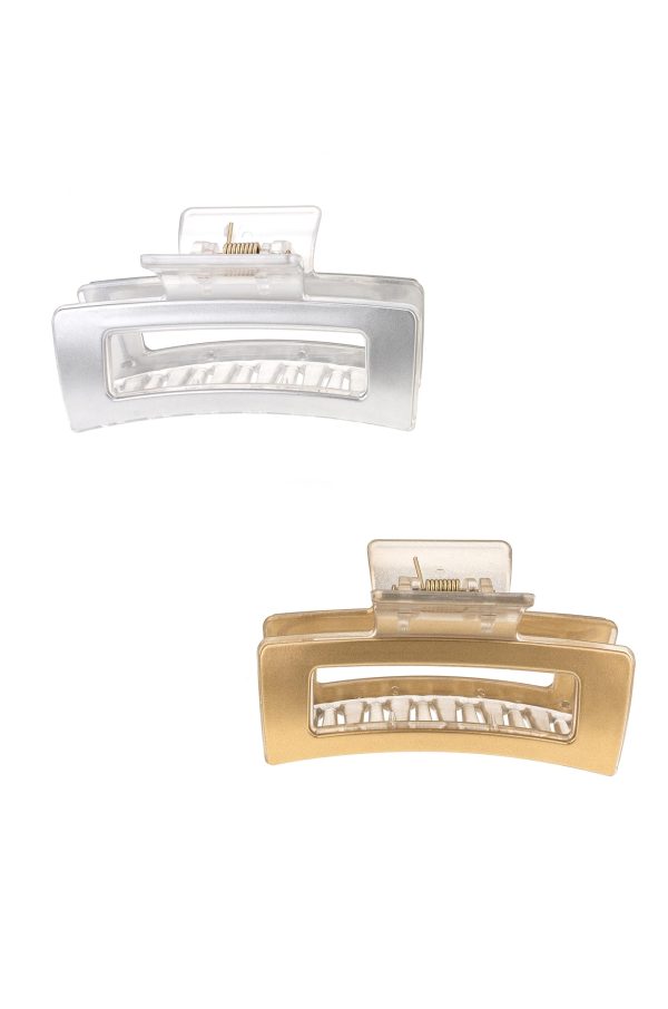 Metallic Rectangle Claw Clip Set Online Hot Sale