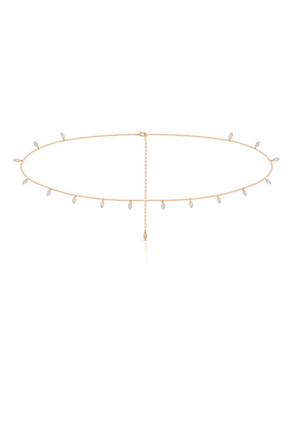 Crystal Droplet Thin Cha Body Chain Online now