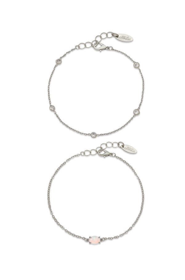 Dainty Bracelet Set with Extender Fashion - Image 3