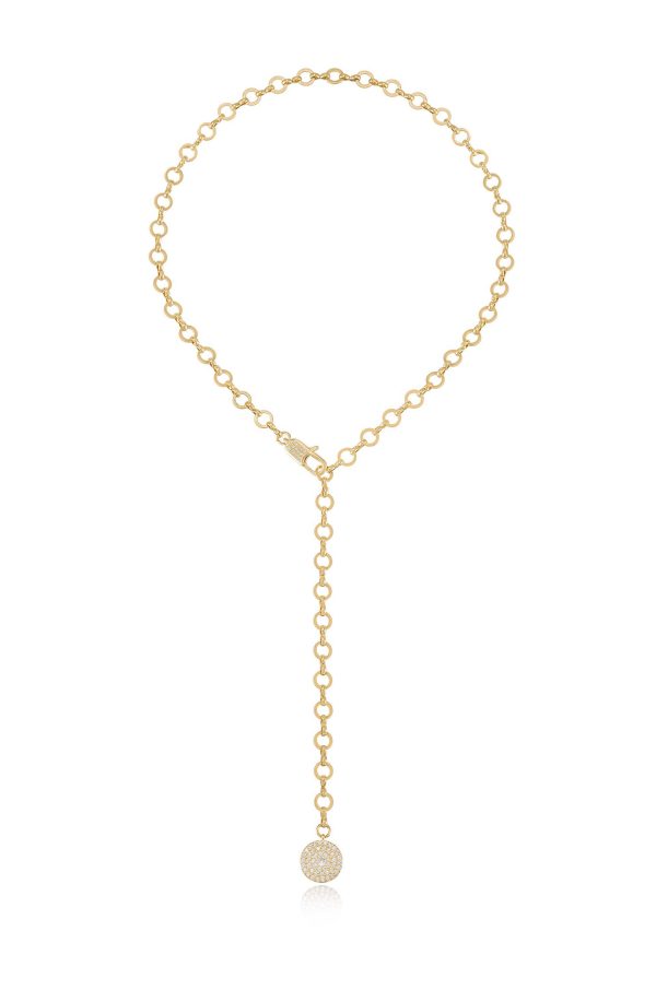 Circle Chain Adjustable Lariat Necklace For Cheap - Image 3