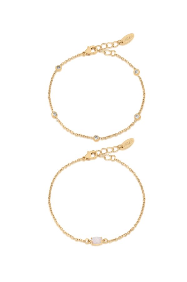 Dainty Bracelet Set with Extender Fashion