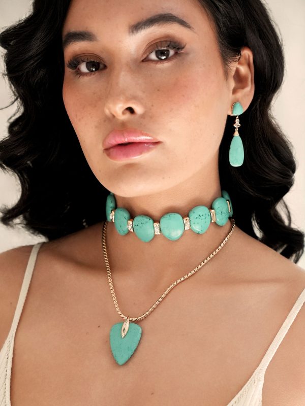 Turquoise Solstice Pendant Choker on Sale - Image 5