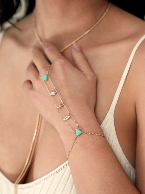 Turquoise Solstice Hand Chain Online now - Image 3