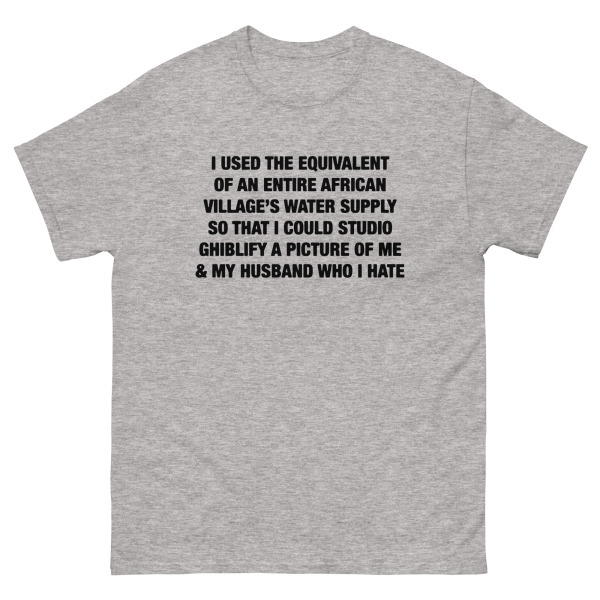 I Used The Equivalent Of An Entire African Village s Water Supply (Husband Version). Fashion - Image 2