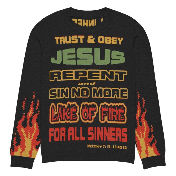 Trust & Obey Jesus Knit Sweater. Cheap