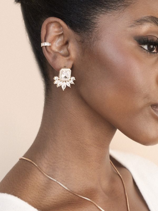 Shine Crystal Stud Earrings Hot on Sale - Image 4