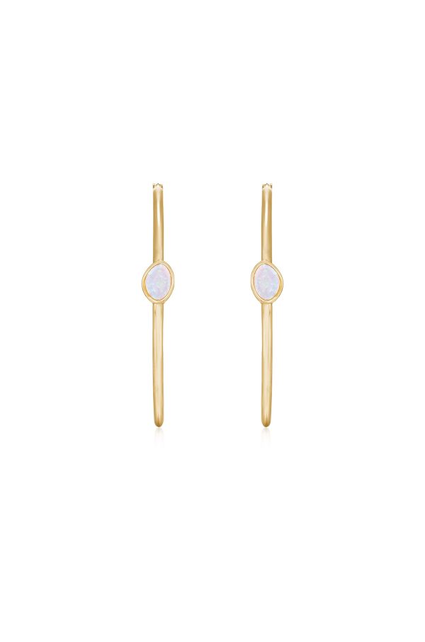 A Drop of Opal Hoop Earrings on Sale - Image 3