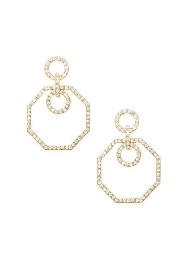Crystal Show Stopping 18k Gold Plated Statement Earrings Online Hot Sale - Image 4
