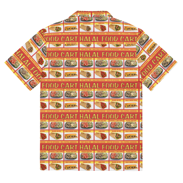Halal Food Cart Menu Shirt. Online Sale - Image 2