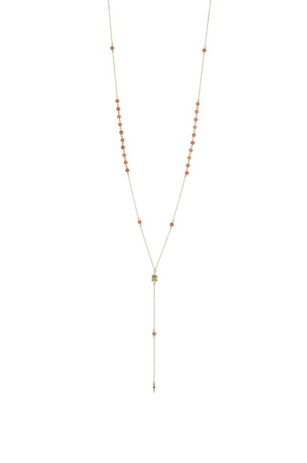 Angel Sigh Lariat in Coral and Gold Discount - Image 4