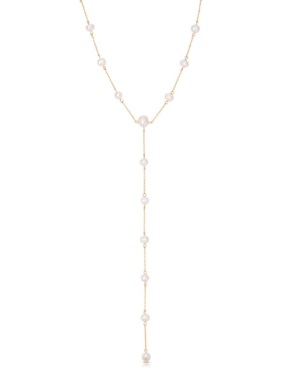 Dripping Pearl Lariat Necklace Online