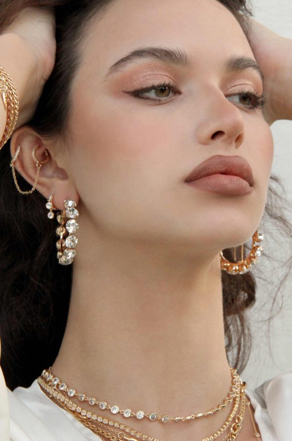 Crystal Warrior Hoop Earrings Online Sale - Image 2