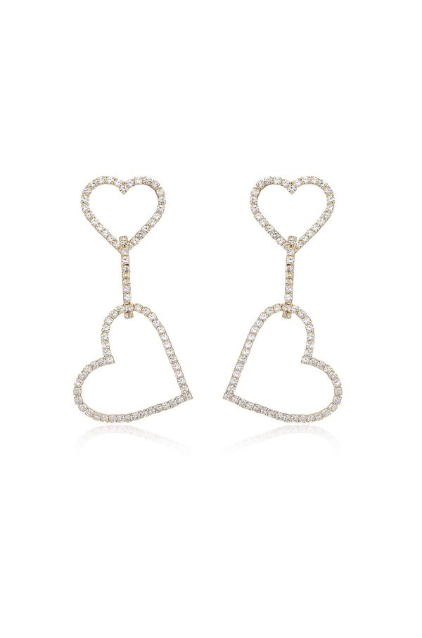Heart On Sleeve Crystal Earrings on Sale - Image 3