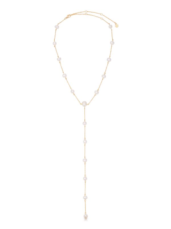 Dripping Pearl Lariat Necklace Online - Image 3