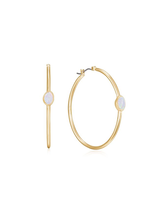 A Drop of Opal Hoop Earrings on Sale