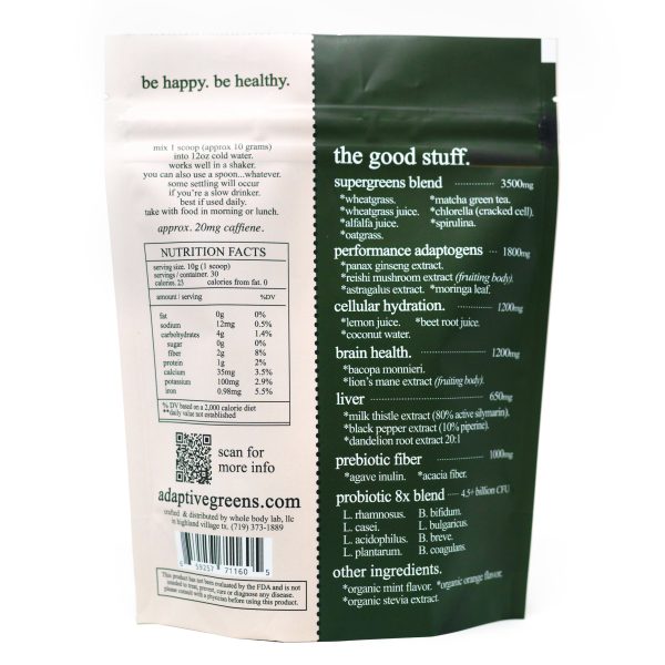 adaptive greens. performance superfood. Hot on Sale - Image 2