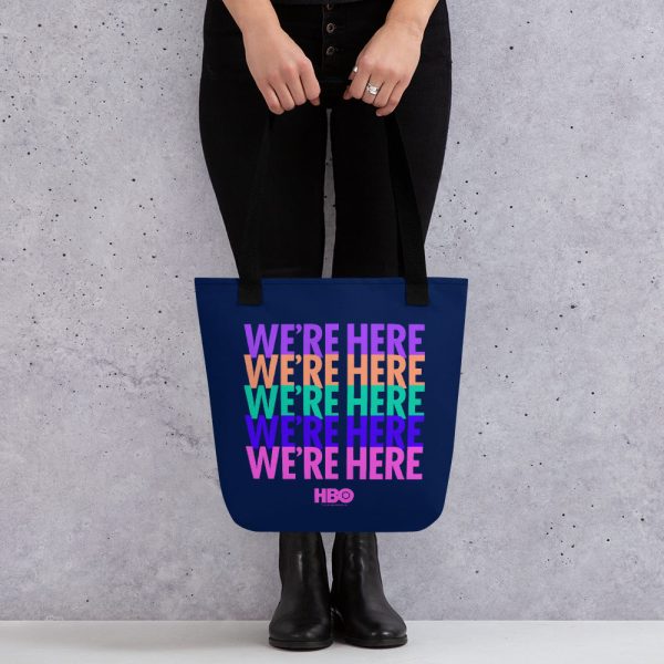 We re Here Rainbow Logo Premium Tote Bag Hot on Sale - Image 2