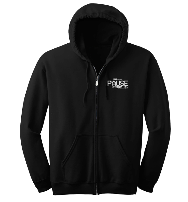 PAUSE with Sam Jay Logo Zip Hoodie For Cheap